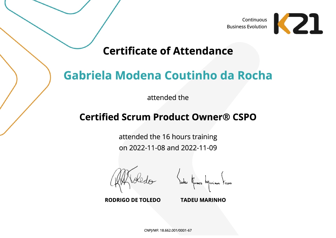 Certificado K21
